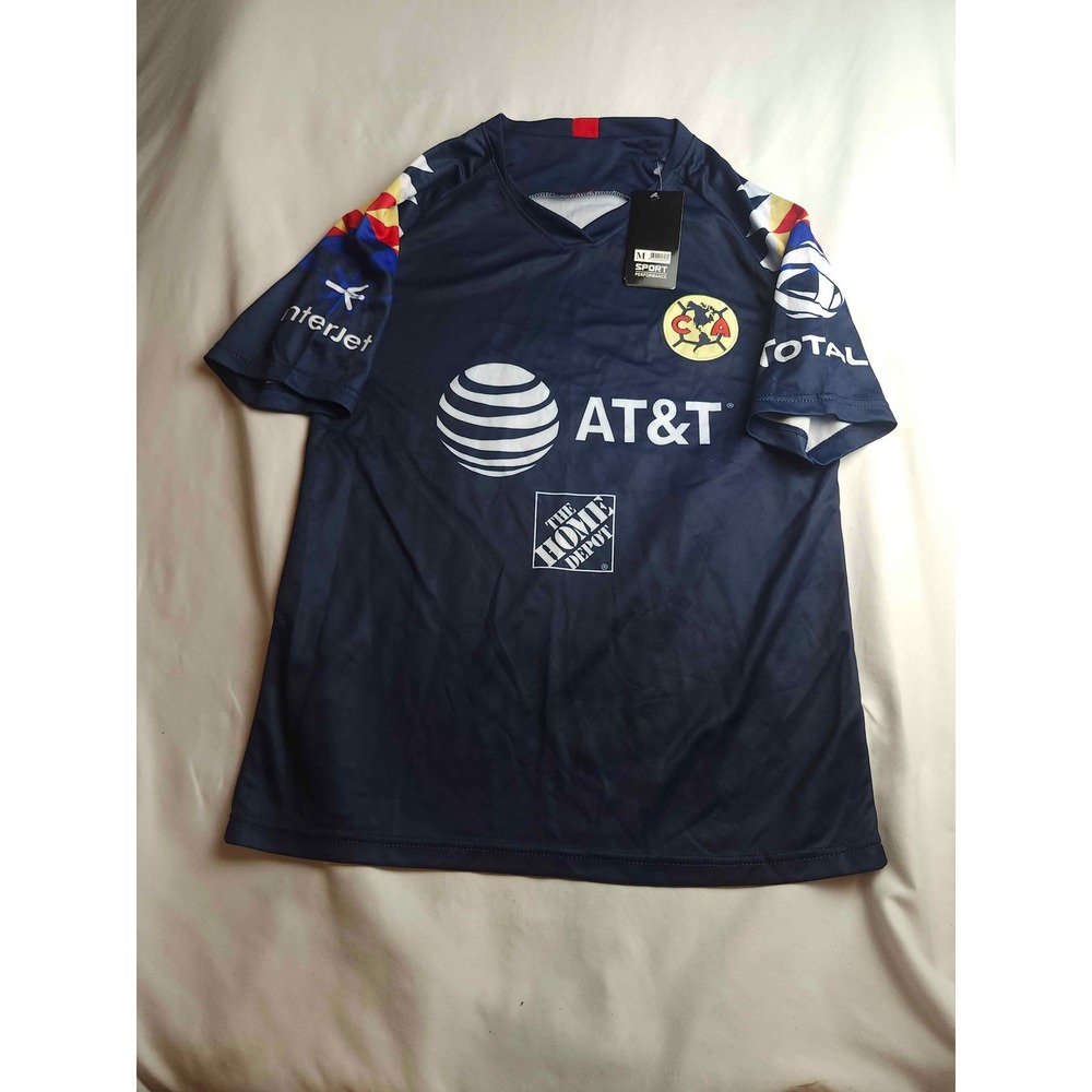 Club America 2019-20 Away Kit Soccer Jersey Mens M Navy Blue AT&T Home Depot NWT